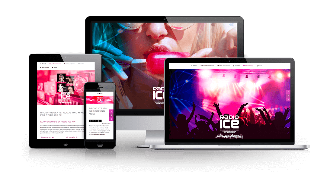 Radio Ice FM - streaming responsive website